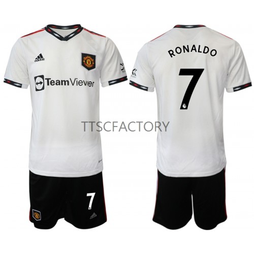 Manchester United Cristiano Ronaldo 7 Fodboldtrøjer Børn Udebanesæt 2022/23 Kort ærmer Manchester United Cristiano Ronaldo 7 Fodboldtrøjer Børn Udebanesæt 2022/23 Kort ærmer